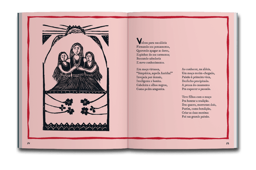 Miolo do livro coração na aldeia pés no mundo