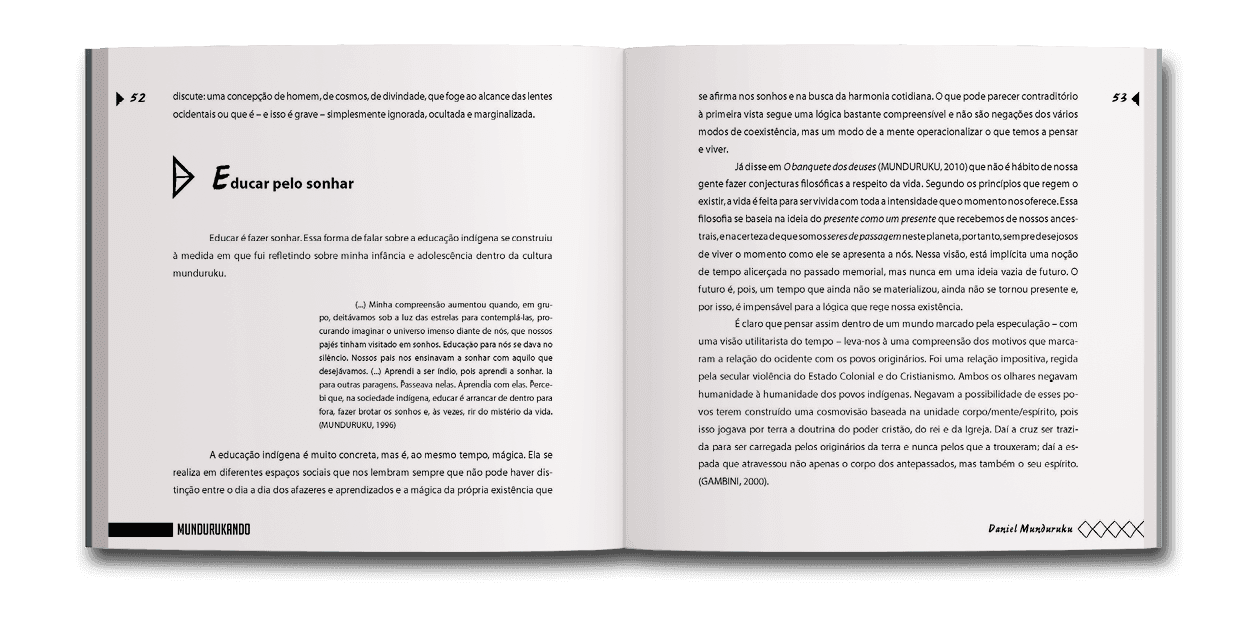 Miolo do livro Mundurukando 1: Sobre saberes e utopias