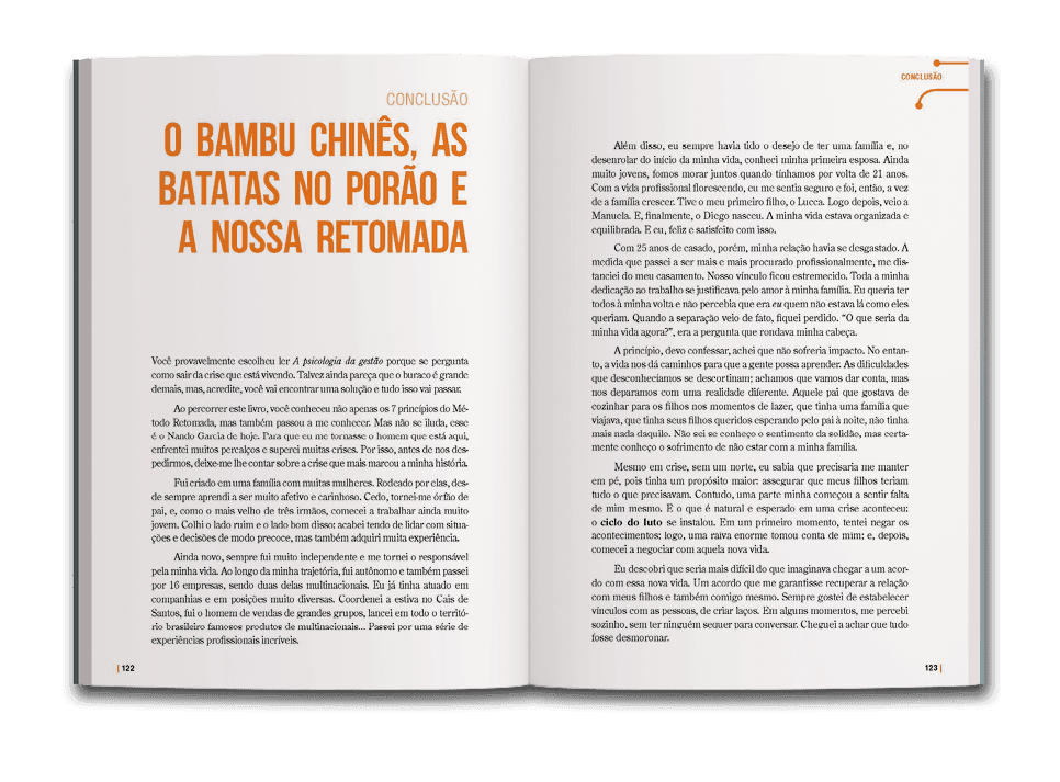 Página dupla do miolo do livro A psicologia da gestão, de Luiz Fernando Garcia