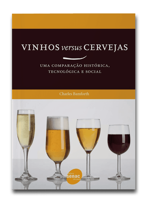 Capa do livro Vinhos versus cerveja, de Charles Bamforth