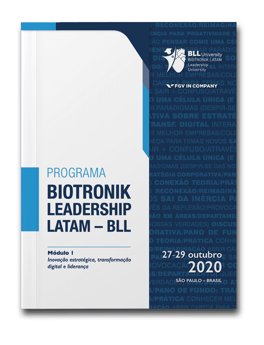 Capa do livro programa Biotronik Leadership Latam - BLL