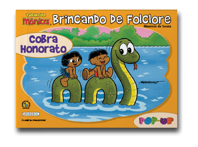 Capa do livro Turma da Mônica brincando de folclore: cobra hoborato, de Maurício de Souza