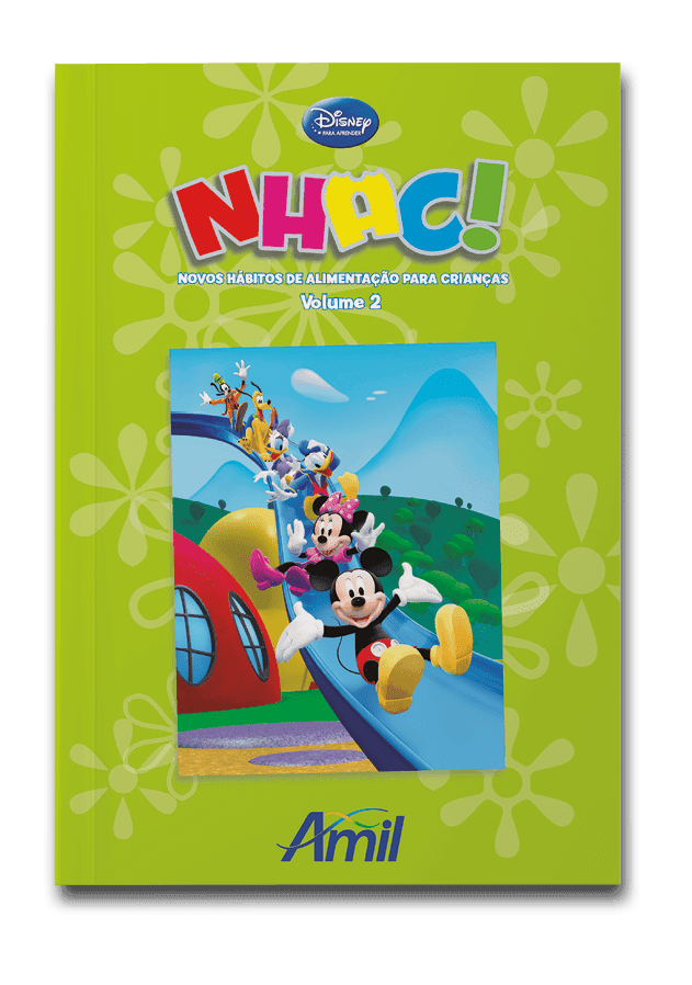 Capa do livro Nhac  Novos hábitos de alimentação para crianças - volume 2, de Disney