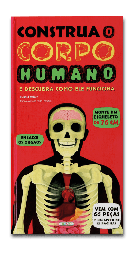 Capa do livro Construa o corpo humano e descubra como ele funciona, de Richard Walker