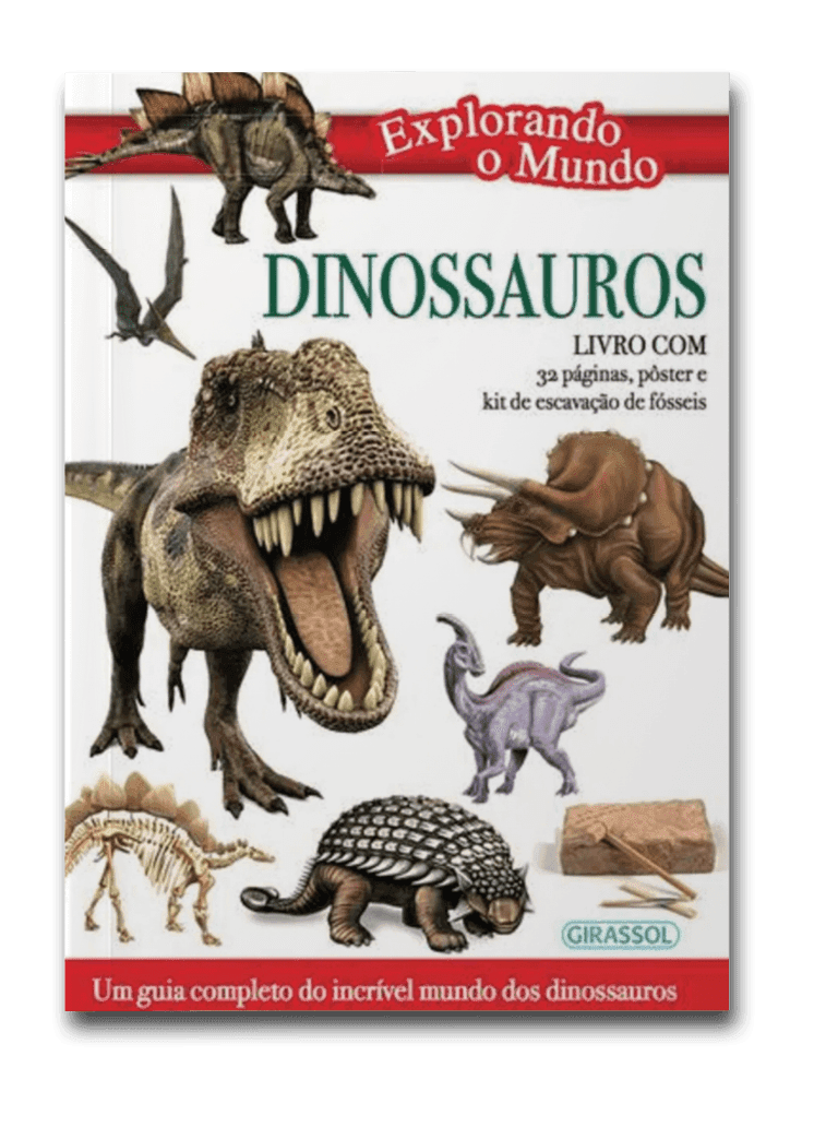 Capa do livro Explorando o mundo: Dinossauros