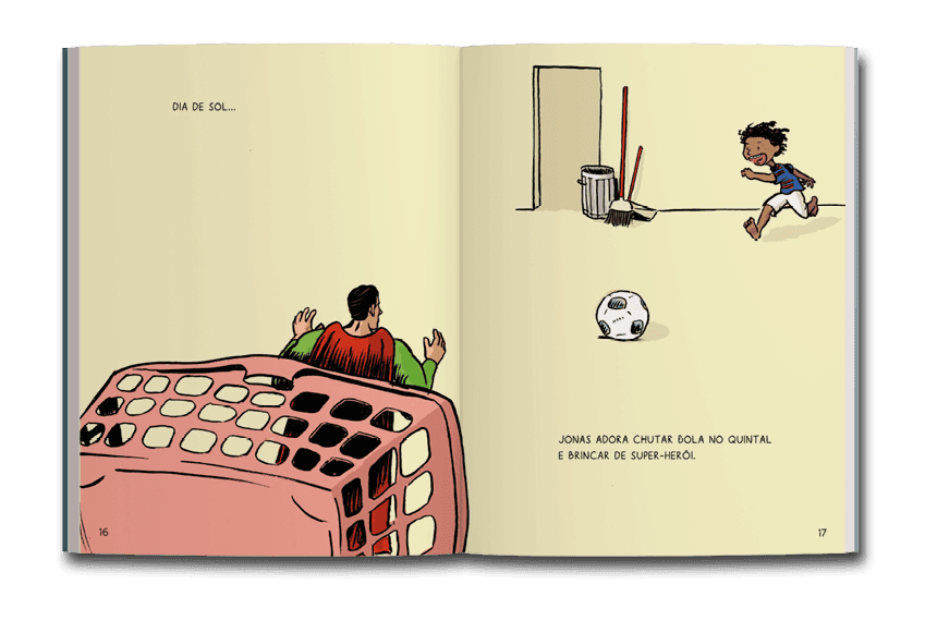 Página dupla de miolo do livro Dia de sol, dia de chuva, de Heloisa Prieto