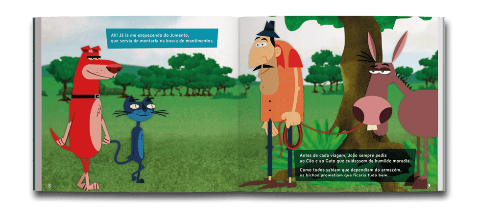 Página dupla de miolo do livro O rato trapaceiro, de Lisandro Santos Maumau
