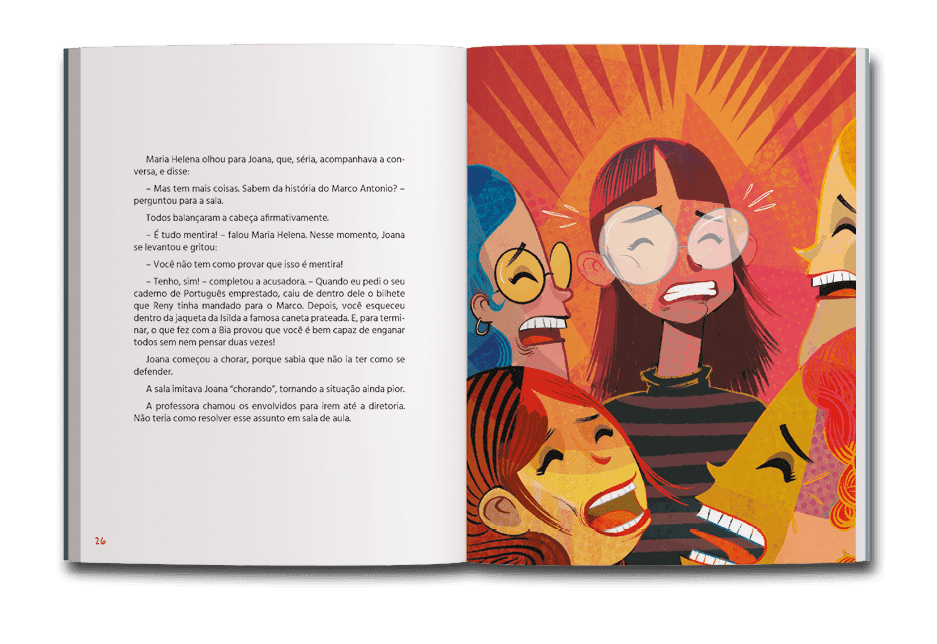 Página dupla de miolo do livro Amigo não é para essas coisas, de Alexandra Lopes