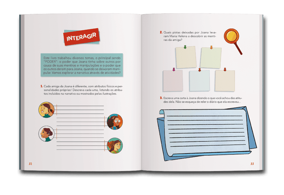 Página dupla de miolo do livro Amigo não é para essas coisas, de Alexandra Lopes