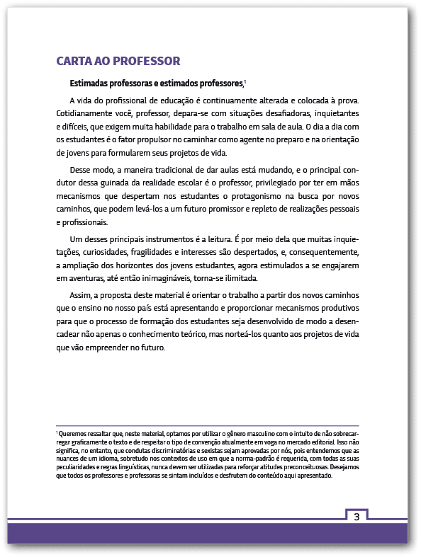 Página do Manual do professor da obras A armadilha