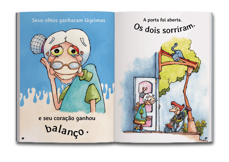 Página dupla de miolo do livro Duas cadeiras e uma amizade verdadeira, de Jonas Ribeiro