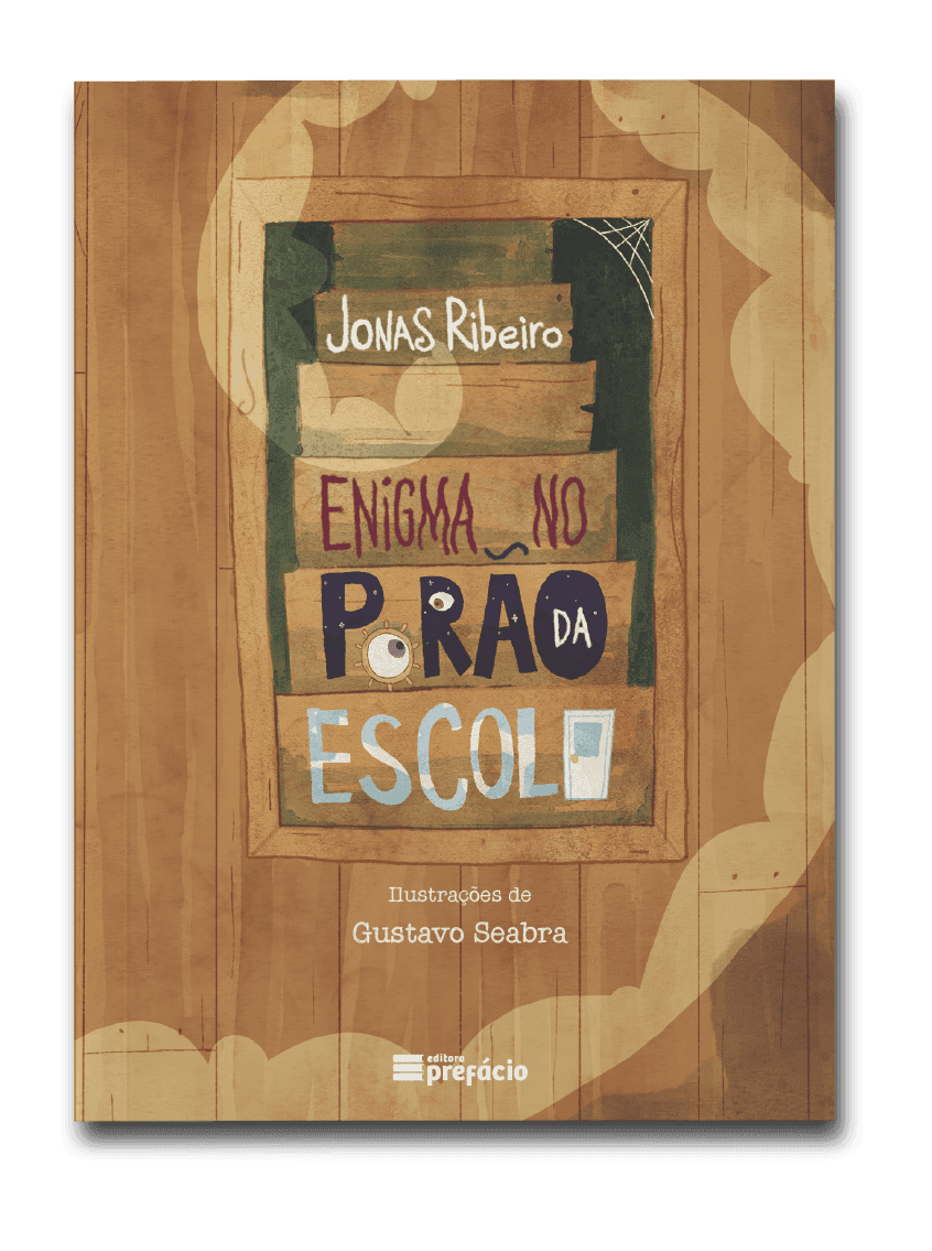 Capa do livro Enigma no porão da escola, de Jonas Ribeiro