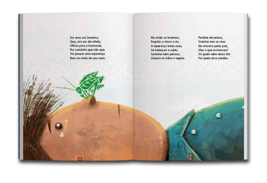 Página dupla de miolo do livro Severina: a menina rica do sertão, de Laerte Silvino