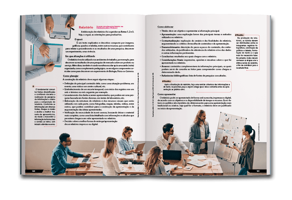 Página dupla do livro Guia de protagonismo no século XXI