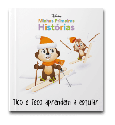 Capa do livro Minhas primeiras histórias: Tico e teco aprendem a esquiar, de Disney