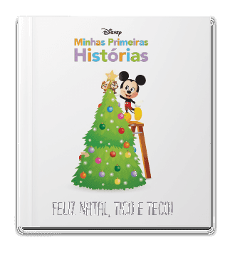 Capa do livro Minhas primeiras histórias: Feliz Natal, Tico e teco, de Disney
