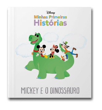 Capa do livro Minhas primeiras histórias: Mickey e o dinossauro, de Disney
