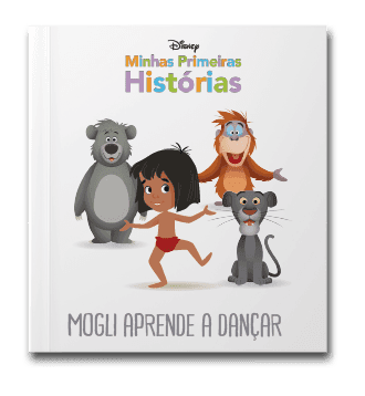 Capa do livro Minhas primeiras histórias: Mogli aprende a dançar, de Disney