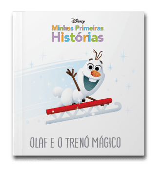 Capa do livro Minhas primeiras histórias: Olaf e o trenó mágico, de Disney