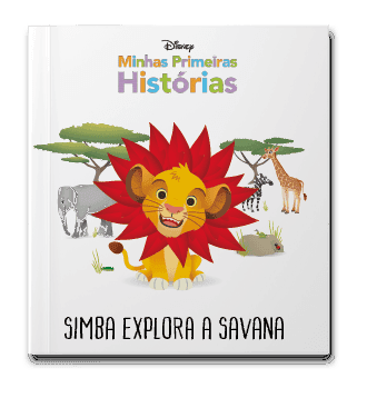 Capa do livro Minhas primeiras histórias: Simba explora a Savana, de Disney