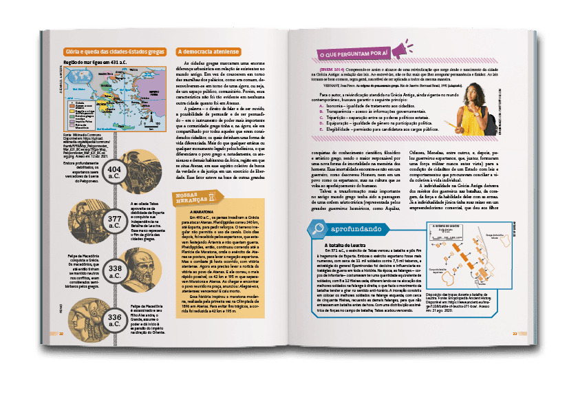 Página dupla de miolo do livro Conhecimento e vida em sociedade