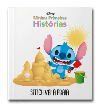 Capa do livro Minhas primeiras histórias: Stitch vai à praia, de Disney