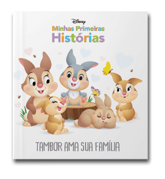 Capa do livro Minhas primeiras histórias: Tambor ama a sua família, de Disney