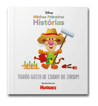 Capa do livro Minhas primeiras histórias: Tigrão gosta de cuidar do jardim, de Disney
