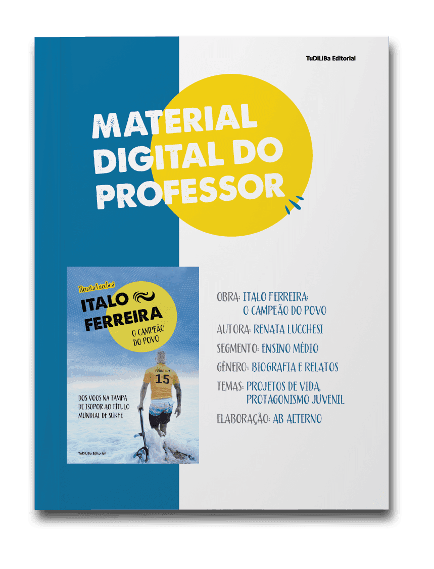 Capa do materal digital do professor Ítalo Ferreira: o campeão do povo