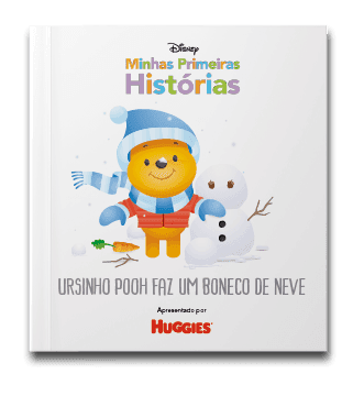 Capa do livro Minhas primeiras histórias: Ursinho Pooh faz um boneco de neve, de Disney