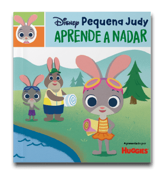 Capa do livro Pequena Judy aprende a nadar, de Disney