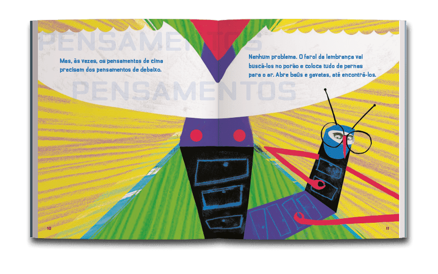 Página dupla de miolo do livro A casa dos pensamentos com varanda para a poesia, de Jonas Ribeiro