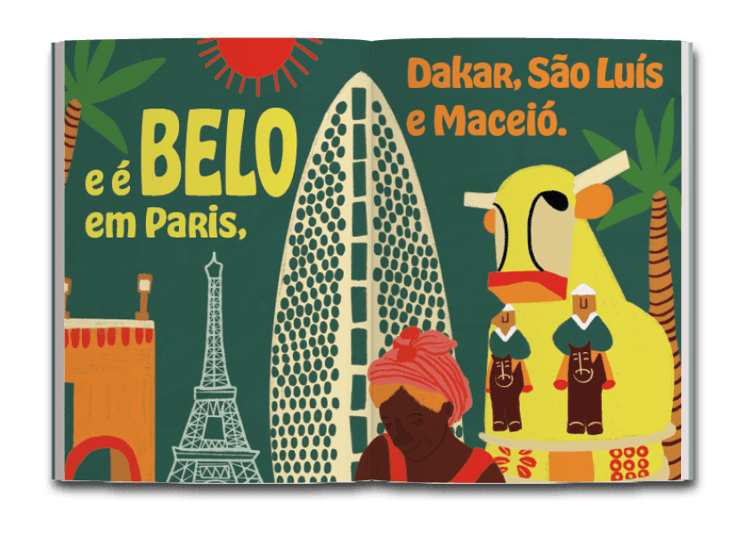 Página dupla de miolo do livro Neguinha, sim , de Renato Gama