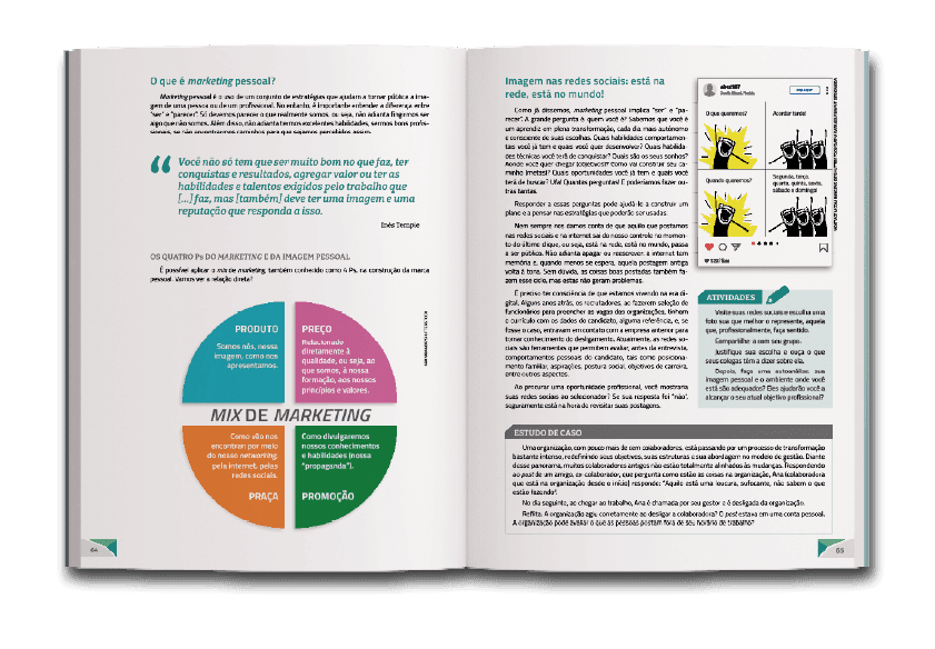 Página dupla de miolo do livro Mundo aprendiz: Integração e mundo do trabalho