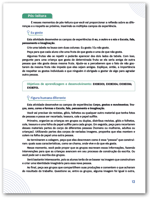 Página do Material digital do professor da obra Dia de sol, dia de chuva