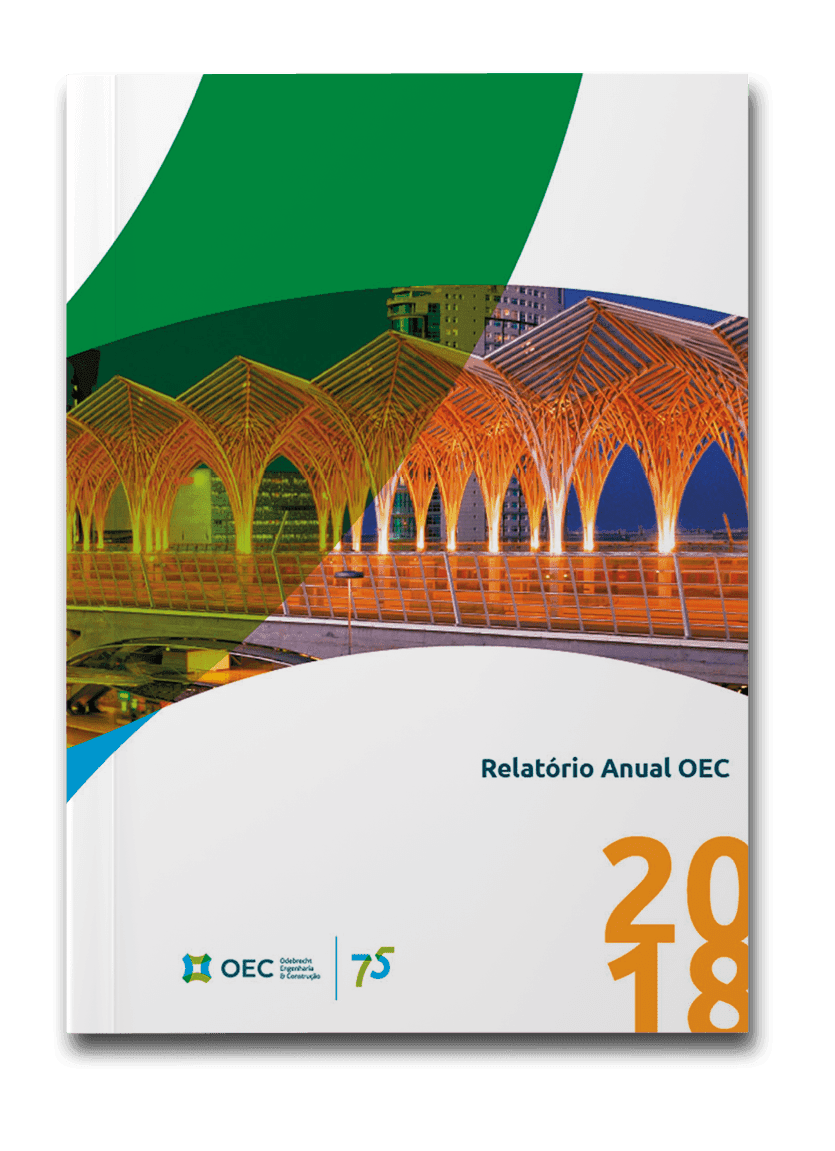 Capa do relatório Anual De Sustentabilidade 2018 da Odebrecht