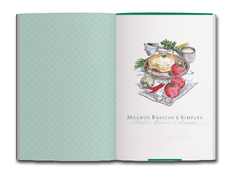 Abertura da seção de molhos do livro Dona Benta: comer bem