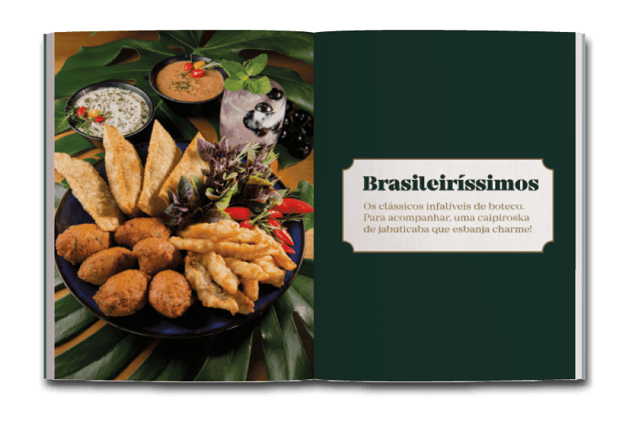 Dupla de abertura para a seção Brasileiríssimos do livro O sabor de compartilhar, de Taiza Krueder